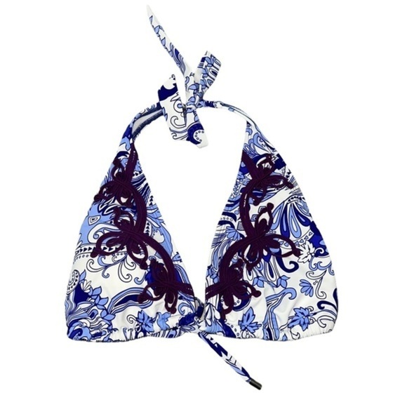 Laundry by Shelli Segal Embroidered Triangle Bikini Top - Picture 1 of 3